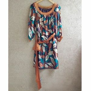 Donna Ricco 100% Silk Satin Flowy Cocktail Dress 6